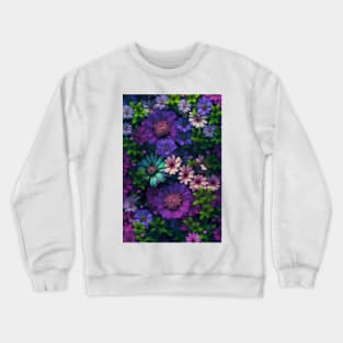 Bright Flower Field: Eco-Friendly Designs for a Green Future Crewneck Sweatshirt